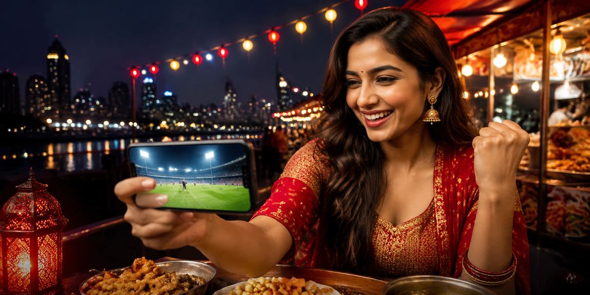 Vibrant view of Mumbai Bandra with sports and betting theme