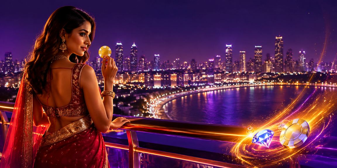 Indian woman enjoying casino-style entertainment responsibly